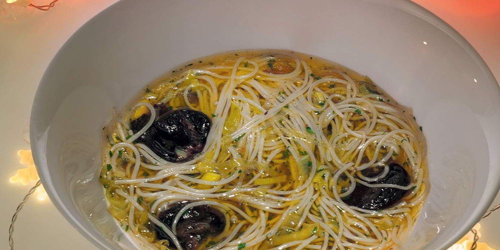 Рецепт похмельного супа с лапшой и пореем