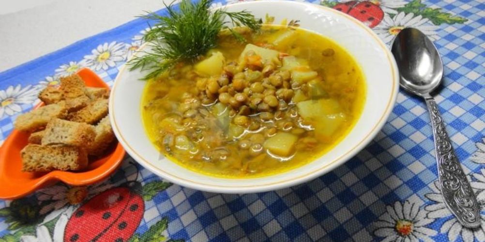 Рецепт постного супа в мультиварке с чечевицей