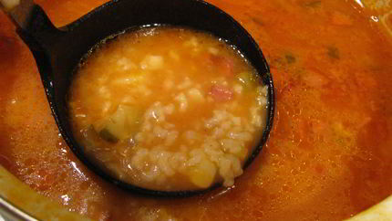 Густой рассольник с рисом