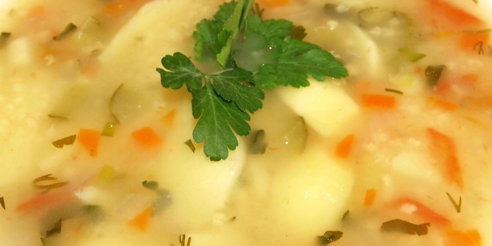 Рецепт рассольника на курином бульоне с пшеном