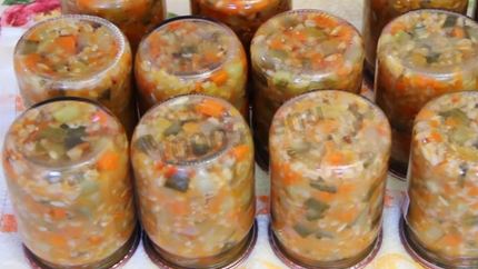 Рассольник на зиму с помидорами и огурцами