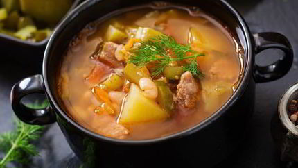 Рассольник с грудинкой