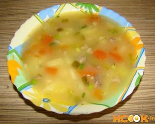 Рассольник с мясом