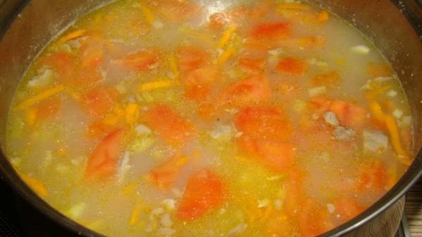 рассольник с мясом