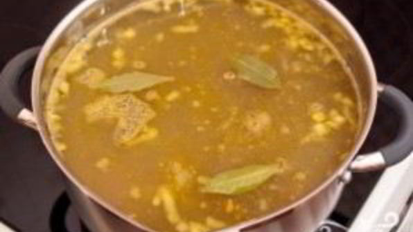 рассольник с перловкой и почками