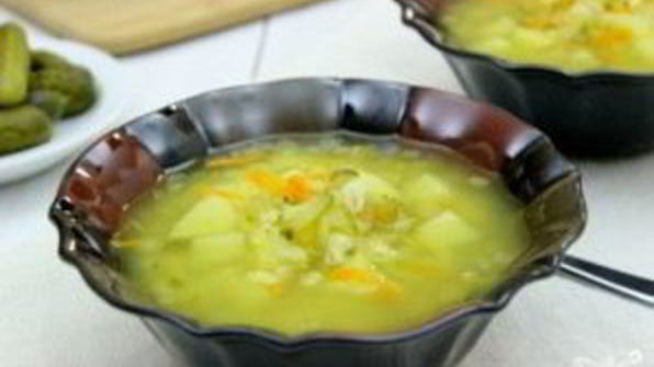 рассольник с перловкой