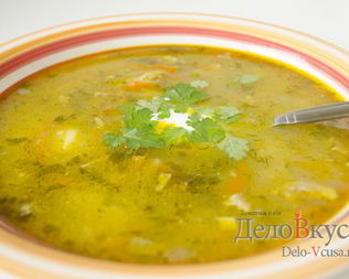 Суп Рассольник с рисом