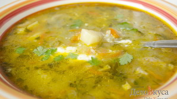 суп рассольник с рисом