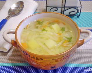 Диетические щи из свежей капусты