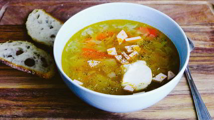 Летние щи из свежей капусты