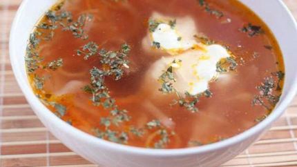 Щи из свежей капусты с говядиной