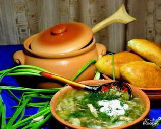 Щи из зеленой квашеной капусты