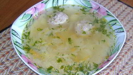 Щи с фрикадельками