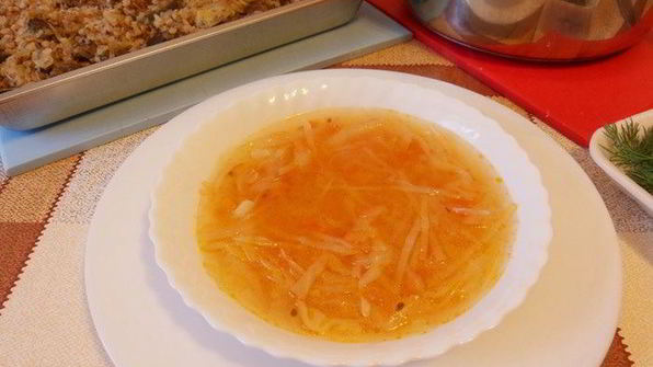 щи с гречкой и печенкой