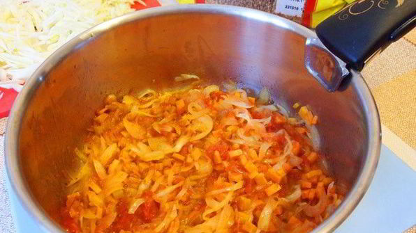 щи с гречкой и печенкой