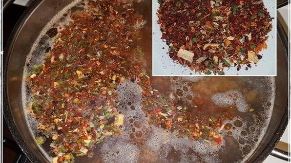 щи с крапивой, щавелем и говяжьими ребрышками