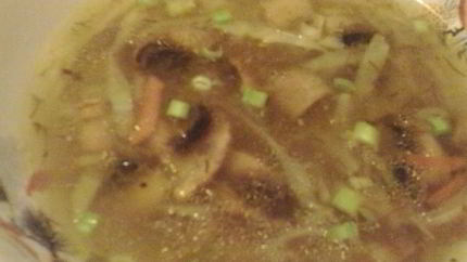 Щи со свежей капустой и грибами