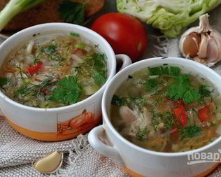 Щи со свежей капустой