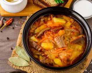 Щи со свежими грибами