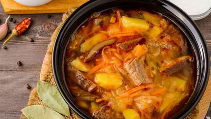 Щи со свежими грибами