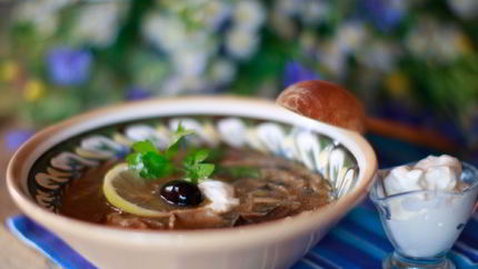 Грибная солянка с капустой