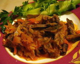 Солянка из капусты с грибами
