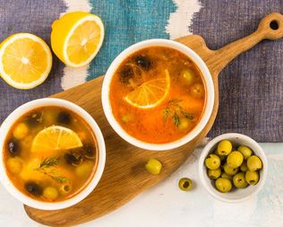 Солянка из семги