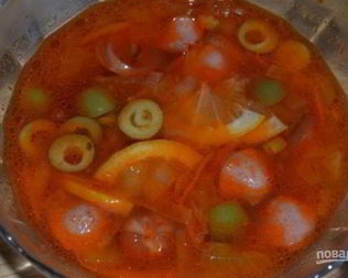 Солянка из сосисок