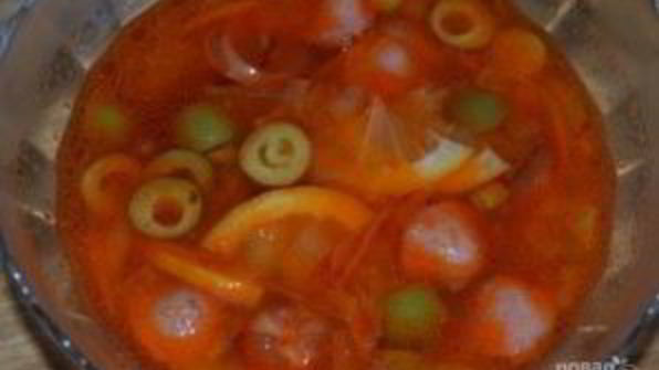 солянка из сосисок