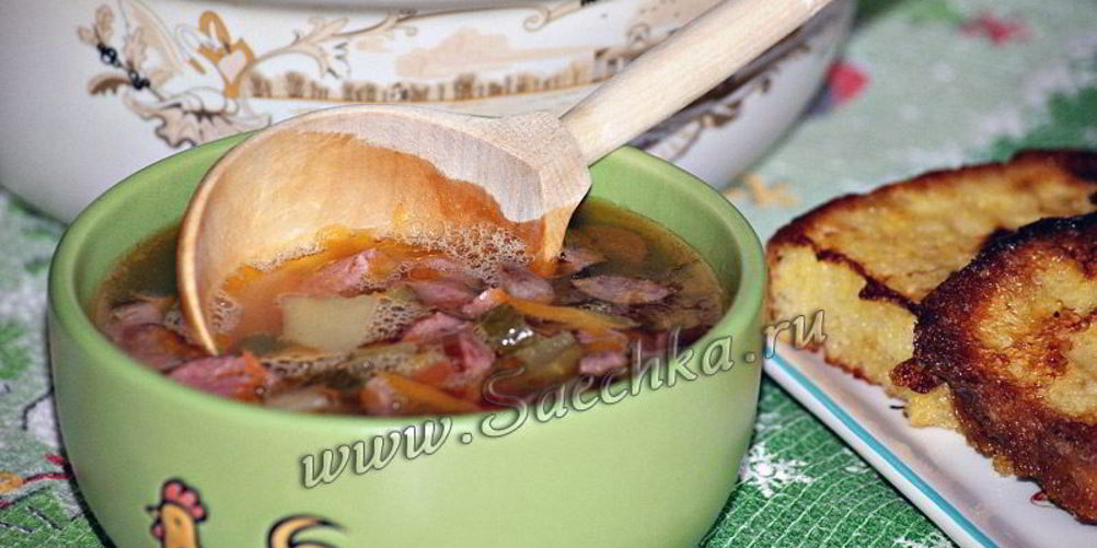 Рецепт солянки охотничьи колбаски