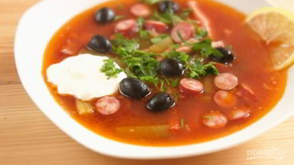 Солянка сборная мясная с колбасой