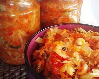 Вкусная солянка из капусты на зиму