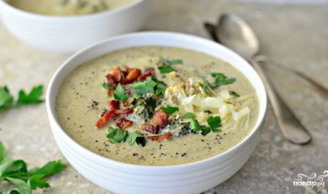 Суп из брокколи и цветной капусты