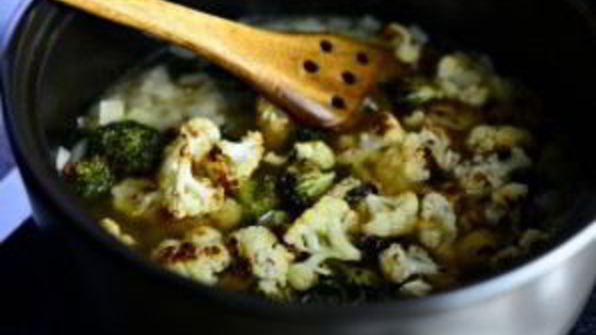 суп из брокколи и цветной капусты