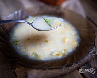 Суп из колбасного сыра