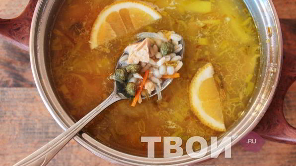 суп из консервированной горбуши