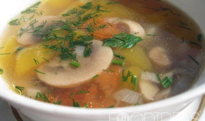 Суп из шампиньонов