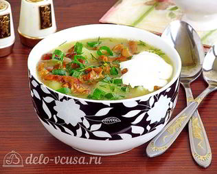 Суп из свежих лисичек