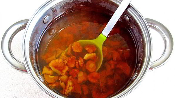 суп из свежих лисичек