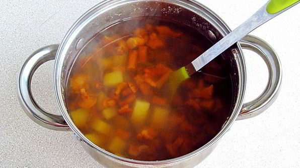 суп из свежих лисичек