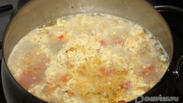 суп куриный с кукурузой