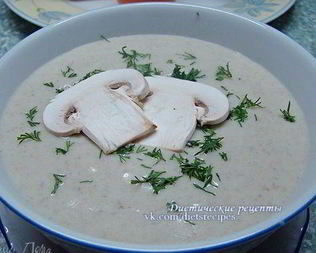 Картофельный суп-пюре с грибами