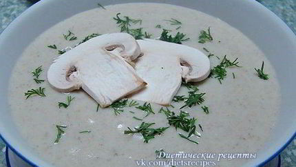 Картофельный суп-пюре с грибами