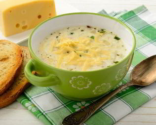 Картофельный суп-пюре с луком пореем