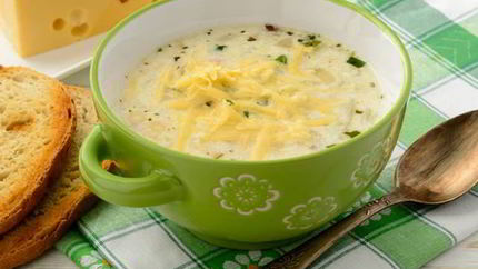 Картофельный суп-пюре с луком пореем