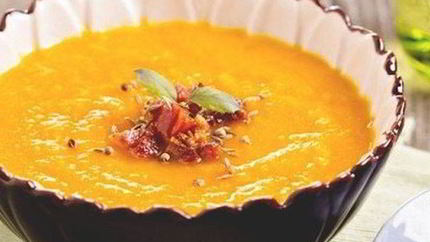 Морковный суп-пюре с чечевицей