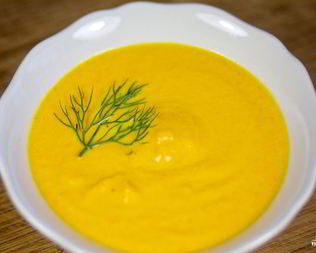 Морковный суп-пюре со сливками