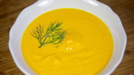 Морковный суп-пюре со сливками