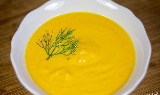 Морковный суп-пюре со сливками