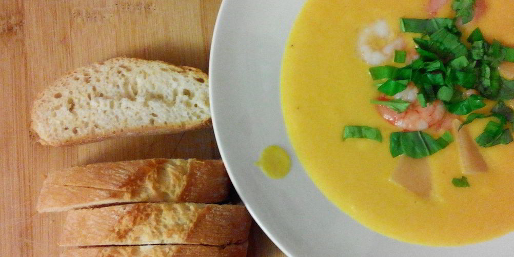 Рецепт сливочного супа-пюре из тыквы с имбирем